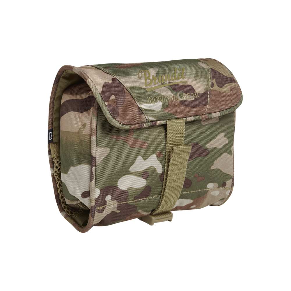 Brandit - Medium camo Toilettas - One size - Groen